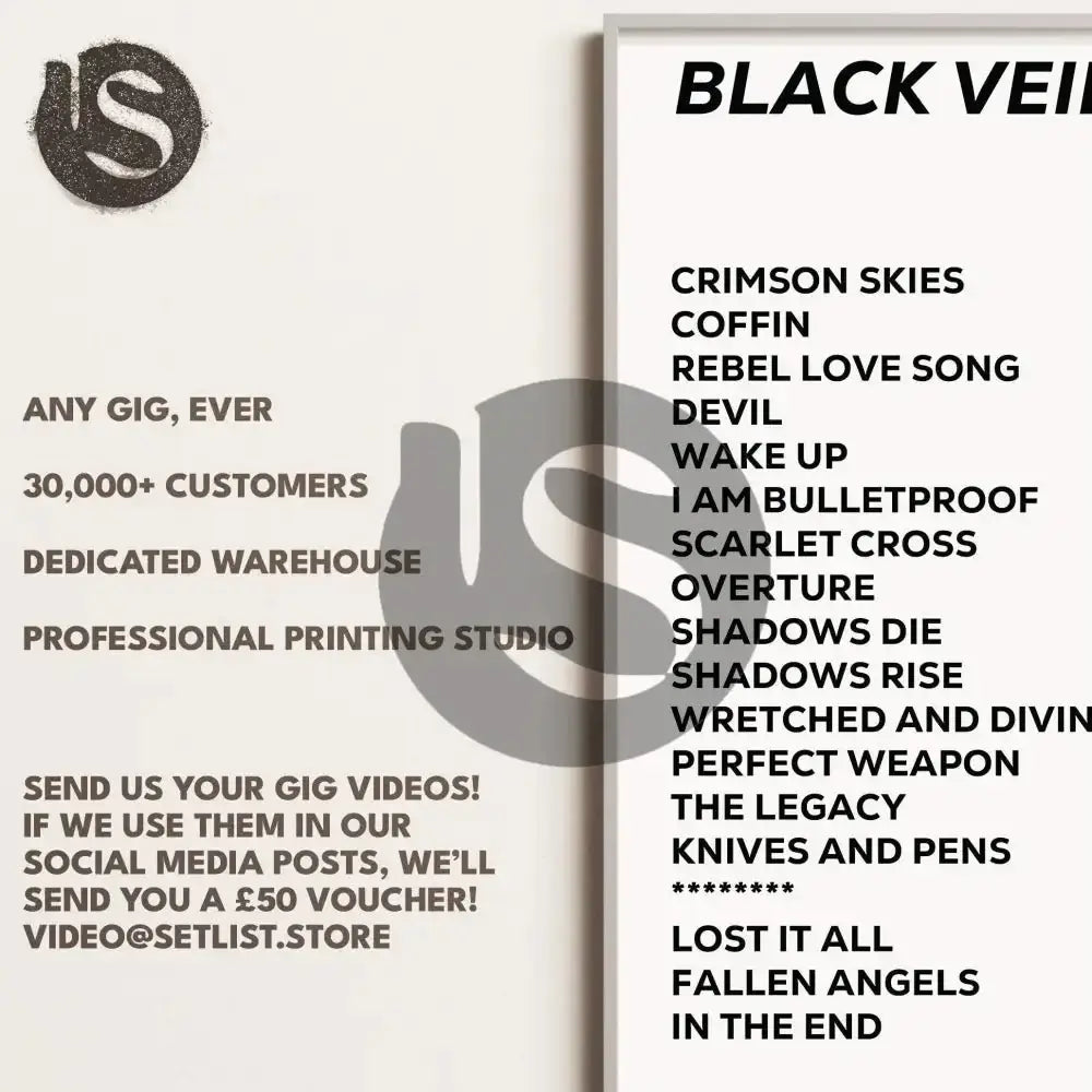 Black Veil Brides Birmingham 16th February 2023 - Gig Setlist - Setlist