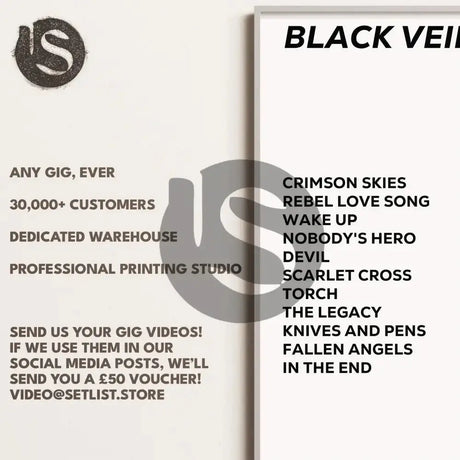 Black Veil Brides London 9th December 2023 - Gig Setlist - Setlist