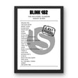 blink‐182 August 30, 2024 The OVO Hydro Glasgow Setlist Poster - Setlist