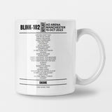 Blink 182 Manchester Night 1 October 2023 Setlist Mug - Setlist