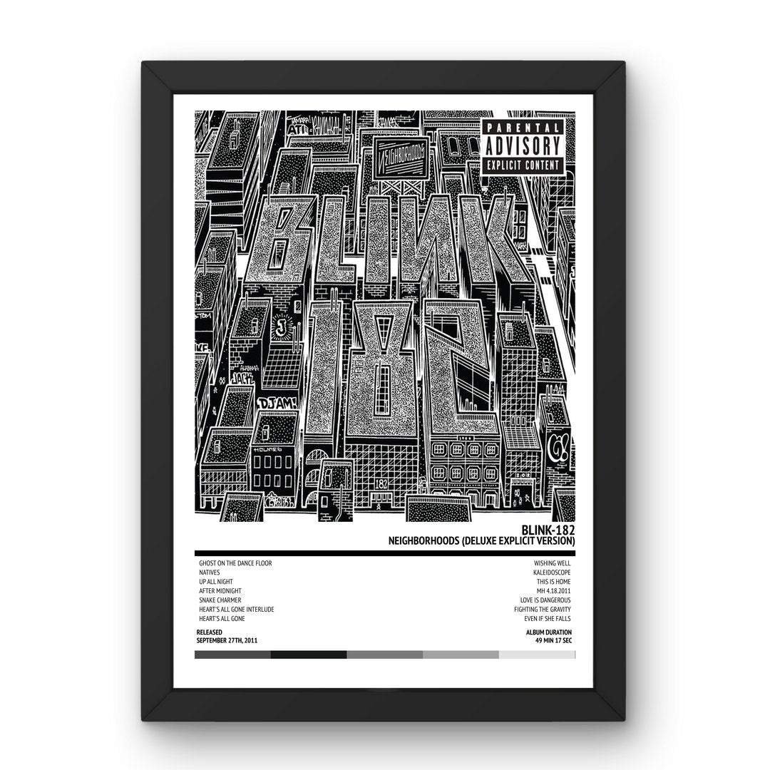 blink - 182 - Neighborhoods (Deluxe Explicit Version) (2011) Poster - Setlist