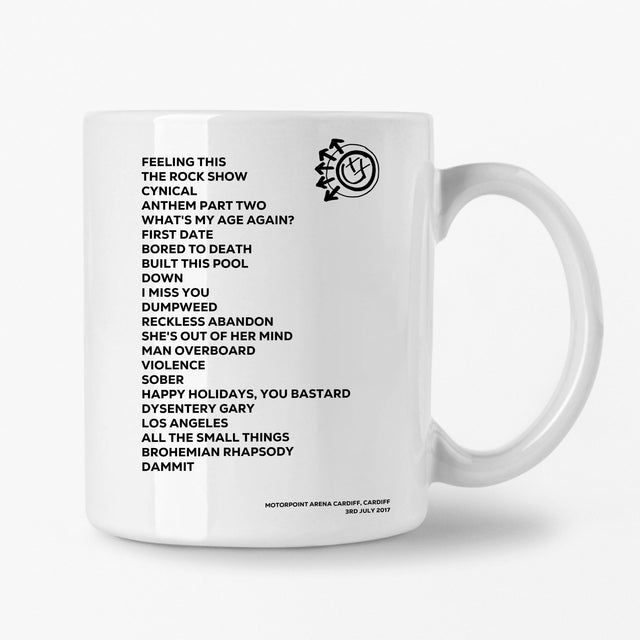 blink‐182 Cardiff 3rd July 2017 Setlist Mug - Setlist