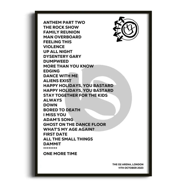 blink‐182 London 11th October 2023 - Gig Setlist - Setlist