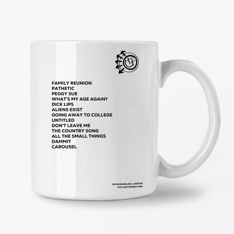 blink‐182 London 14th September 1999 Setlist Mug - Setlist