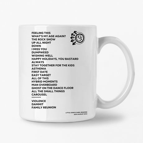 blink‐182 Reading 24th August 2014 Setlist Mug - Setlist