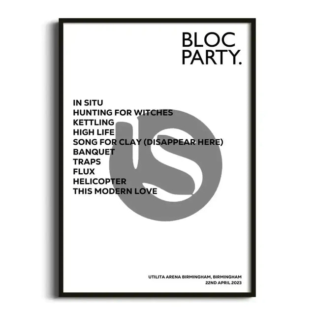 Bloc Party Birmingham 22nd April 2023 - Gig Setlist - Setlist