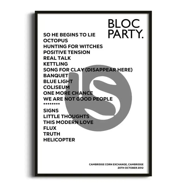 Bloc Party Cambridge 20th October 2012 - Gig Setlist - Setlist