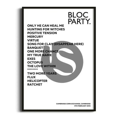 Bloc Party Cambridge 9th February 2016 - Gig Setlist - Setlist