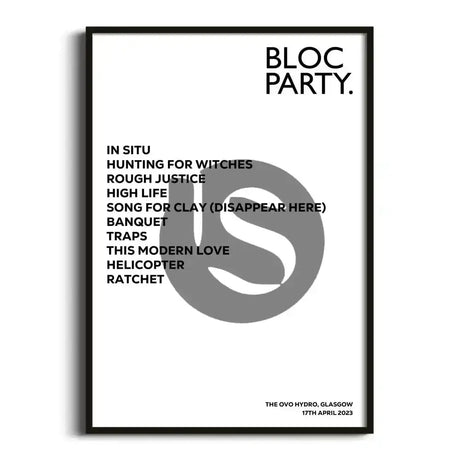 Bloc Party Glasgow 17th April 2023 - Gig Setlist - Setlist