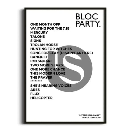 Bloc Party Hanley 14th October 2009 - Gig Setlist - Setlist