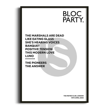 Bloc Party London 19th April 2004 - Gig Setlist - Setlist