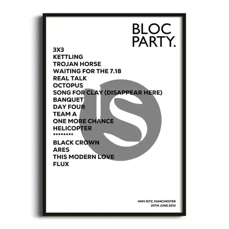 Bloc Party Manchester 20th June 2012 - Gig Setlist - Setlist