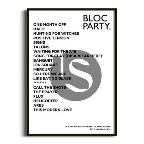 Bloc Party Manchester 29th January 2009 - Gig Setlist - Setlist