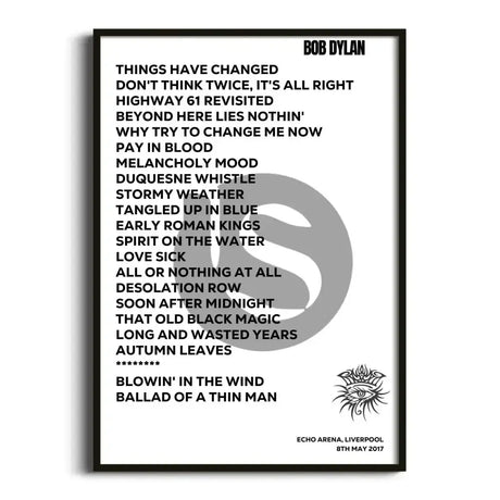 Bob Dylan Liverpool 8th May 2017 - Gig Setlist - Setlist