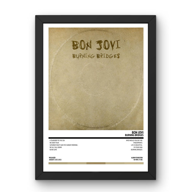 Bon Jovi - Burning Bridges (2015) Poster - Setlist