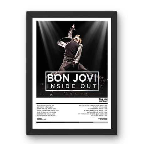 Bon Jovi - Inside Out (2012) Poster - Setlist