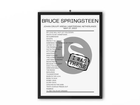 Bruce Springsteen Amsterdam May 27 2023 Replica Setlist - I Was There - Setlist