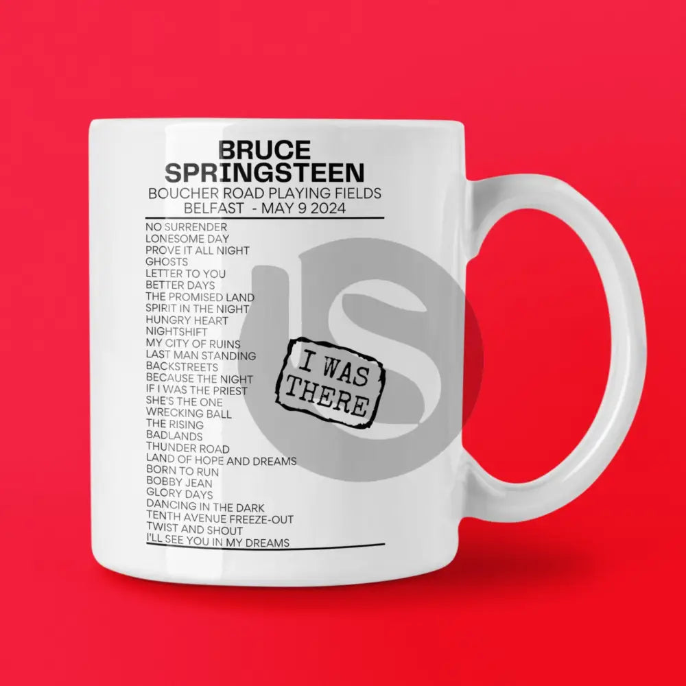 Bruce Springsteen Belfast May 9 2024 Replica Setlist Mug - I Was There - Setlist