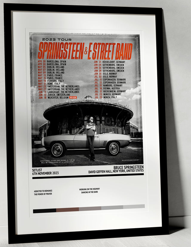 Bruce Springsteen David Geffen Hall New York 6th November 2023 - Setlist Tour Poster - Setlist