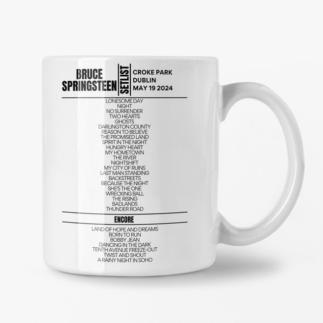 Bruce Springsteen Dublin May 19 2024 Setlist Mug - Setlist