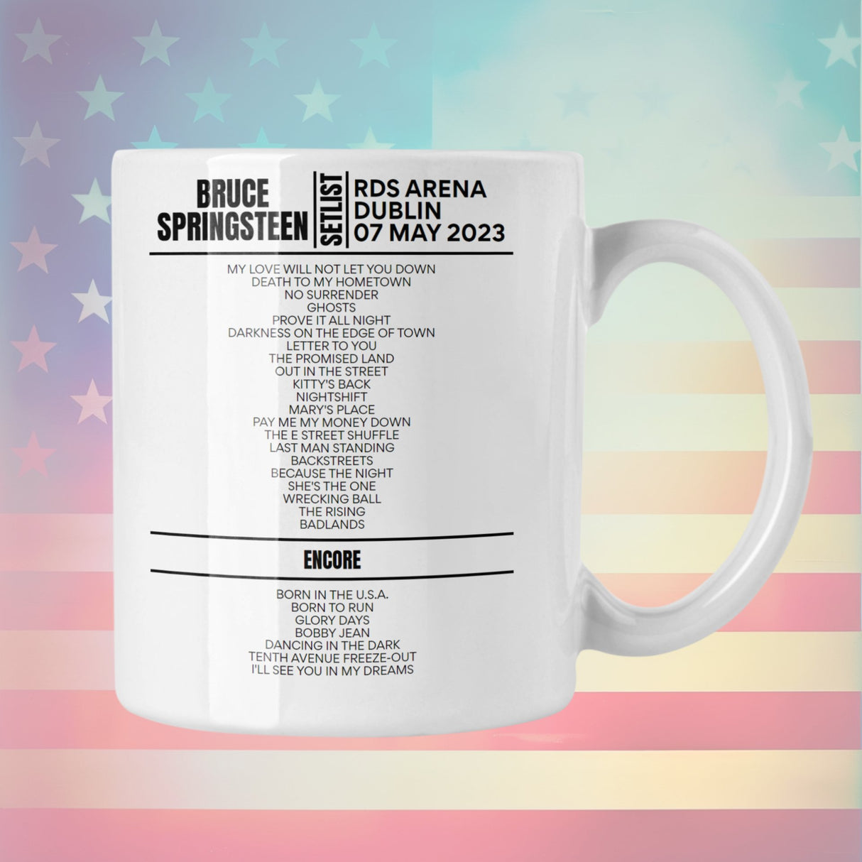 Bruce Springsteen Dublin May 7th 2023 Setlist Mug - Setlist