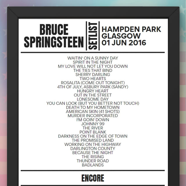 Bruce Springsteen Hampden Park Glasgow June 1 2016 Setlist - Setlist