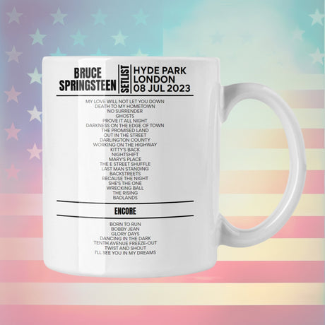 Bruce Springsteen Hyde Park July 6th 2023 Setlist Mug - Setlist