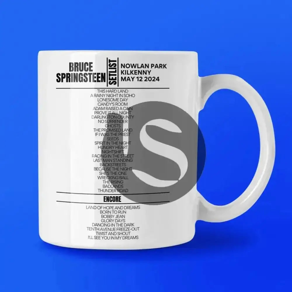 Bruce Springsteen Kilkenny May 12 2024 Replica Setlist Mug - Setlist