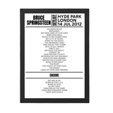 Bruce Springsteen London July 14, 2012 Replica Setlist - Setlist