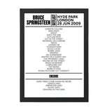 Bruce Springsteen London June 28, 2009 Replica Setlist - Setlist