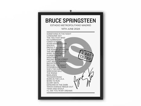 Bruce Springsteen Madrid June 14 2024 Setlist Poster - Setlist