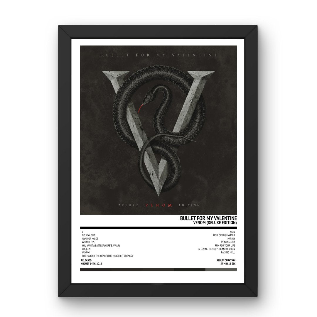 Bullet For My Valentine - Venom (Deluxe Edition) (2015) Poster - Setlist