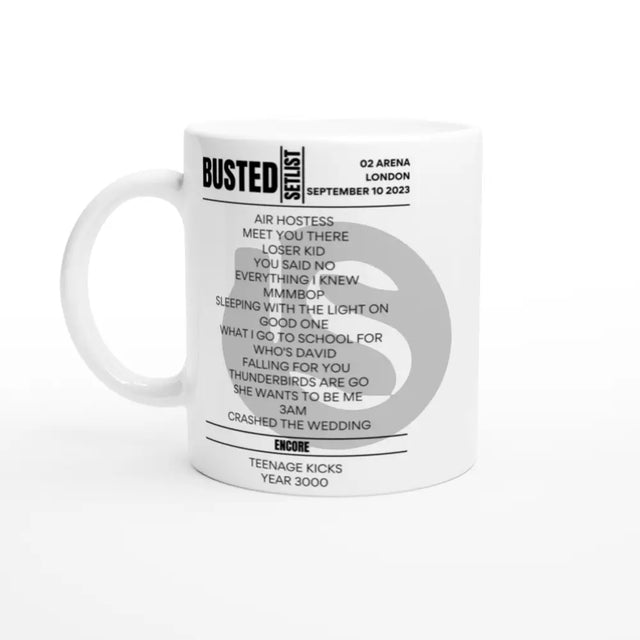 Busted London September 2023 Setlist Mug - Setlist