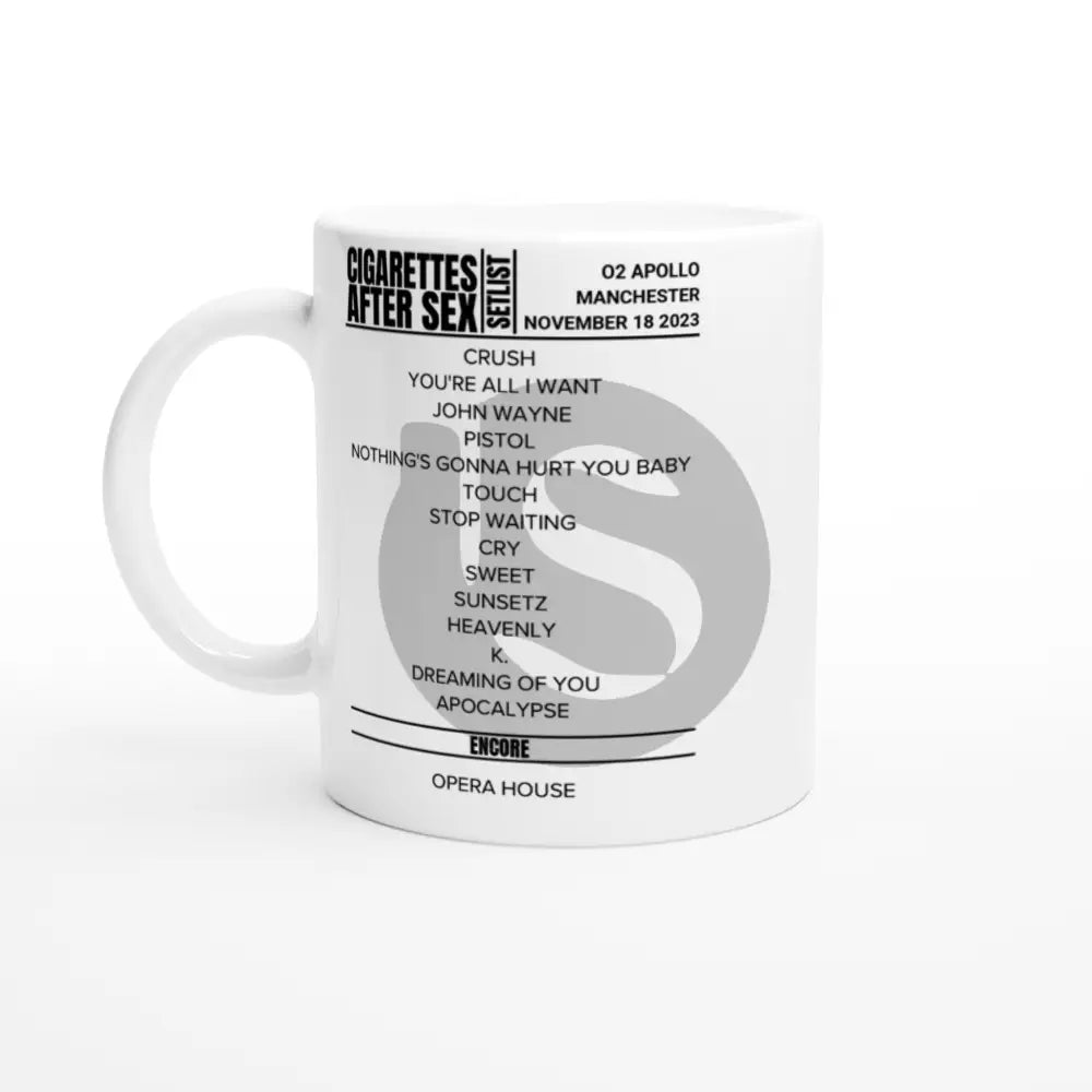 Cigarettes After Sex Manchester November 2023 Setlist Mug - Setlist