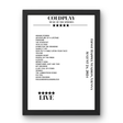 Coldplay August 24, 2024 Ernst Happel Stadion Vienna Setlist Poster - Setlist