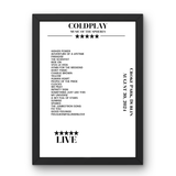 Coldplay August 30, 2024 Croke Park Dublin Setlist Poster - Setlist