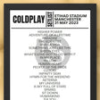 Coldplay Etihad Stadium Manchester May 31 2023 Setlist - Setlist