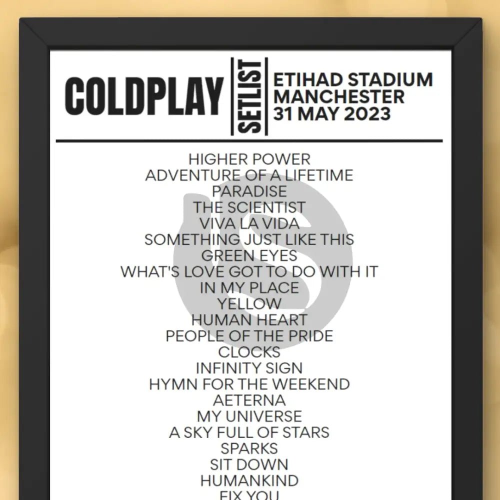 Coldplay Etihad Stadium Manchester May 31 2023 Setlist - Setlist