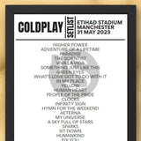 Coldplay Etihad Stadium Manchester May 31 2023 Setlist - Setlist