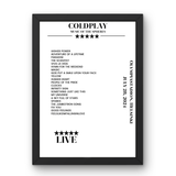 Coldplay July 28, 2024 Olympiastadion Helsinki Setlist Poster - Setlist