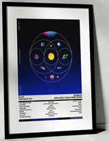 Coldplay Music of the Spheres Ernst Happel Stadion Vienna 22nd August 2024 - Setlist Tour Poster - Setlist