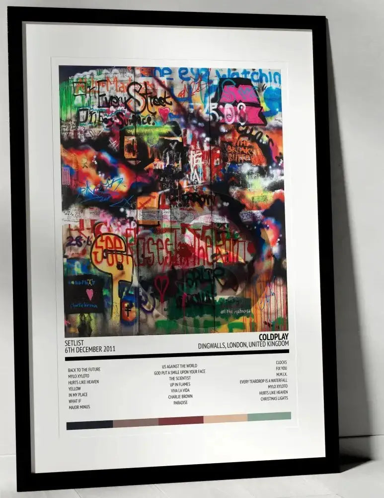 Coldplay Mylo Xyloto Dingwalls London 6th December 2011 - Setlist Tour Poster - Setlist