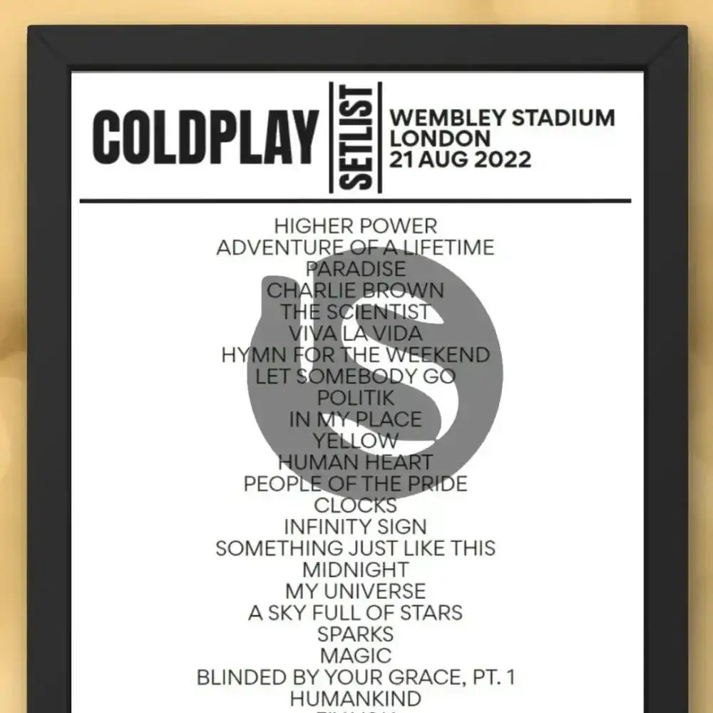 Coldplay Setlist Wembley Stadium August 21 2022 - Setlist