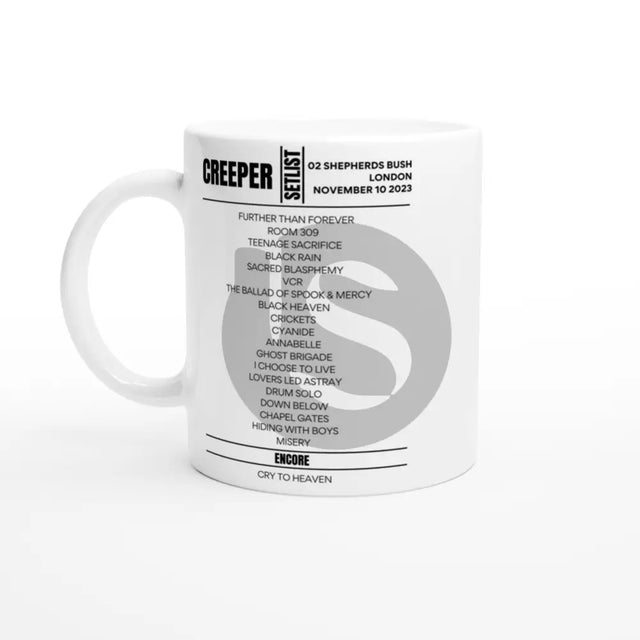 Creeper London November 2023 Setlist Mug - Setlist