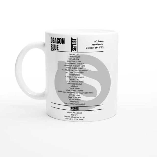 Deacon Blue Manchester 2023 Setlist Mug - Setlist