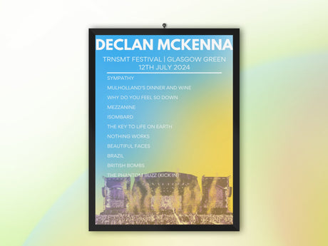 Declan Mckenna TRNSMT Festival 2024 - Setlist Poster - Setlist