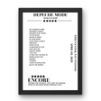 Depeche Mode April 02, 2023 AT&T Center San Antonio Setlist Poster - Setlist