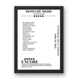 Depeche Mode April 07, 2023 Scotiabank Arena Toronto Setlist Poster - Setlist