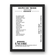 Depeche Mode April 14, 2023 Madison Square Garden New York Setlist Poster - Setlist