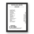 Depeche Mode August 02, 2023 PGE Narodowy Warsaw Setlist Poster - Setlist